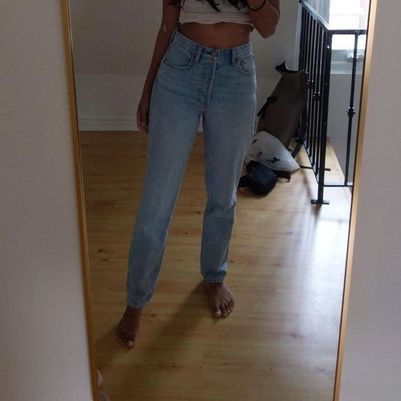 Aritzia Denim Forum The Boyfriend High Rise Loose Jeans 28L - Picture 2 of 8